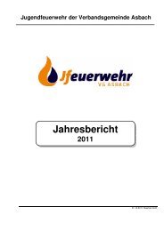 JF VG Asbach - Jahresbericht 2011 - Jugendfeuerwehr VG Asbach