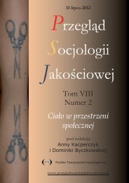 Pobierz wydanie - PrzeglÄd Socjologii JakoÅciowej