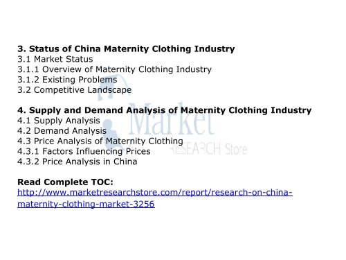 China Maternity Clothing Market 2014-2018 Industry Trends, Size, Share, Growth, and Forecasts