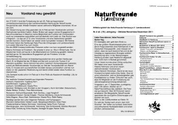 Neu Vorstand neu gewählt - NaturFreunde Hamburg