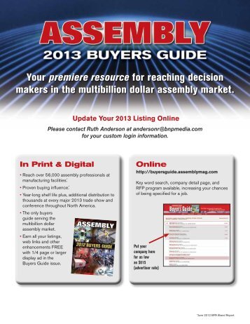 See package pricing & samples - BNP Media Directories and Buyers ...