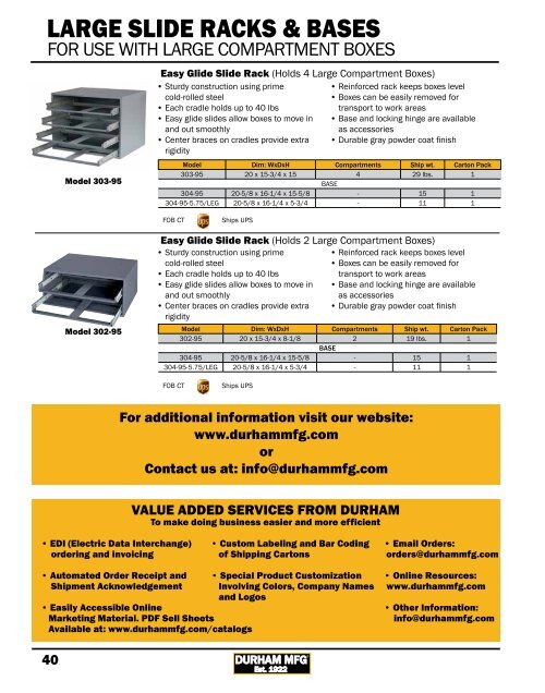 Our New and Improve Durham Catalog - Durham Manufacturing