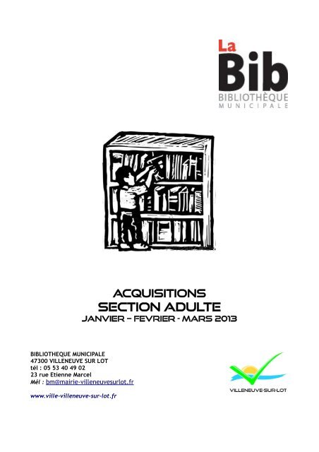 Liste des acquisitions section Adultes (janvier ... - Villeneuve sur Lot