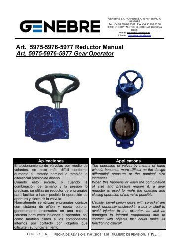 Art. 5975-5976-5977 Reductor Manual UArt. 5975-5976-5977 ... - TDM