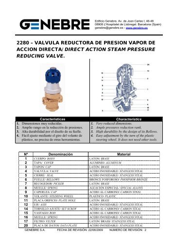 2280 – valvula reductora de presion vapor de accion directa ... - TDM