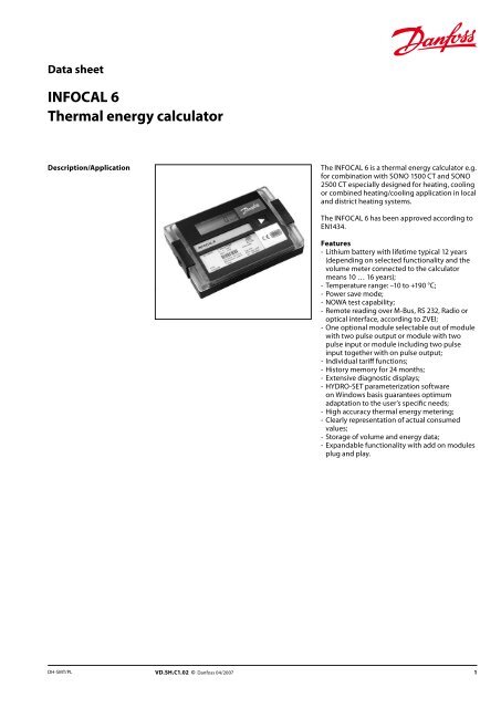 INFOCAL 6 Thermal energy calculator - TDM