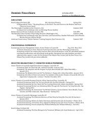 Dominic's Resume - Actors Theatre of Louisville