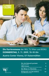 Die karrieremesse der WU, TU Wien und BOKU ... - Career Calling