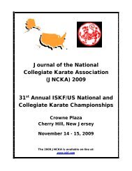 NCKA Journal, 2009 - ISKF.com
