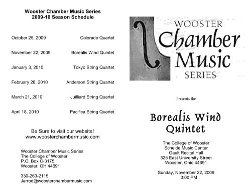 Borealis Wind Quintet - Wooster Chamber Music Series