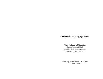 colorado - small - Wooster Chamber Music Series