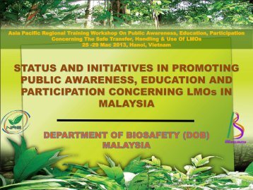 STATUS AND INITIATIVES IN PROMOTING PUBLIC AWARENESS ...