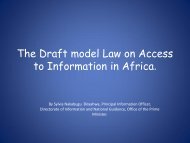 The draft model law on Access to Information in Africa.