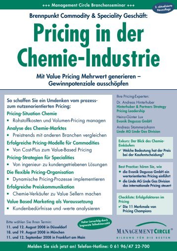 Pricing in der Chemie-Industrie - hinterhuber.com