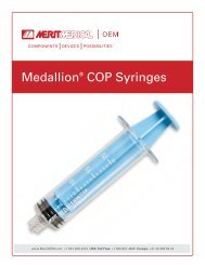 MedallionÂ® COP Syringes - Merit Medical OEM