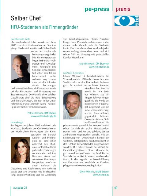 pe press - Hochschule Furtwangen