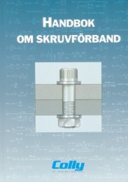 Handbok om skruvfÃ¶rband - Colly Components