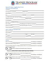 Intern/Trainee Application Form - SACC-USA