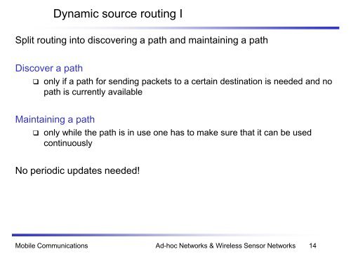 Mobile Communications Ad-Hoc Networks & Wireless Sensor ...