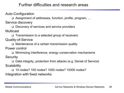 Mobile Communications Ad-Hoc Networks & Wireless Sensor ...