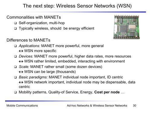 Mobile Communications Ad-Hoc Networks & Wireless Sensor ...