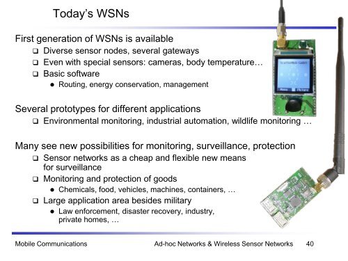Mobile Communications Ad-Hoc Networks & Wireless Sensor ...