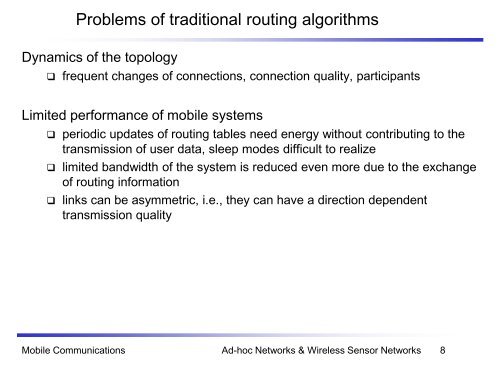 Mobile Communications Ad-Hoc Networks & Wireless Sensor ...