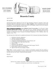 First-Time Homebuyer Application - Brazoria County