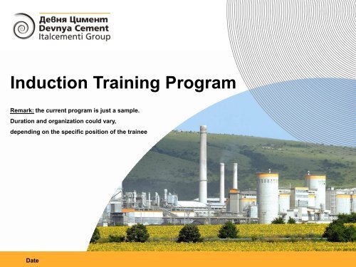 Induction Training Program - Devnya Cement