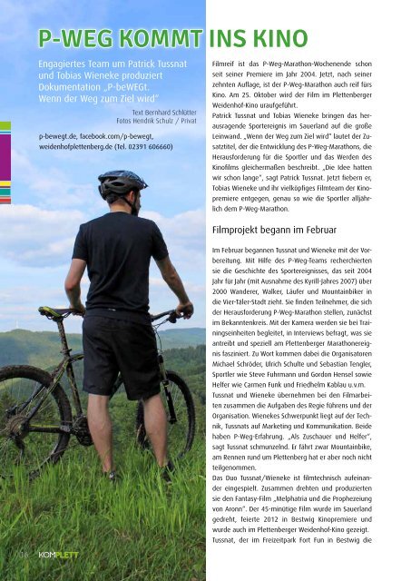 Komplett - Das Sauerlandmagazin Oktober 2014