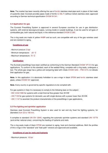 Eurotubi Pressfitting System - Technical Guide ... - Damstahl