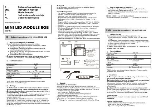 Anleitung fÃ¼r Mini LED Module RGB - 15.08.2006 - Lagotronics