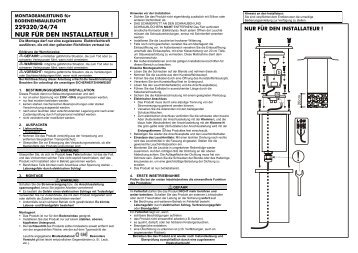 NUR FÃR DEN INSTALLATEUR ! - Lagotronics