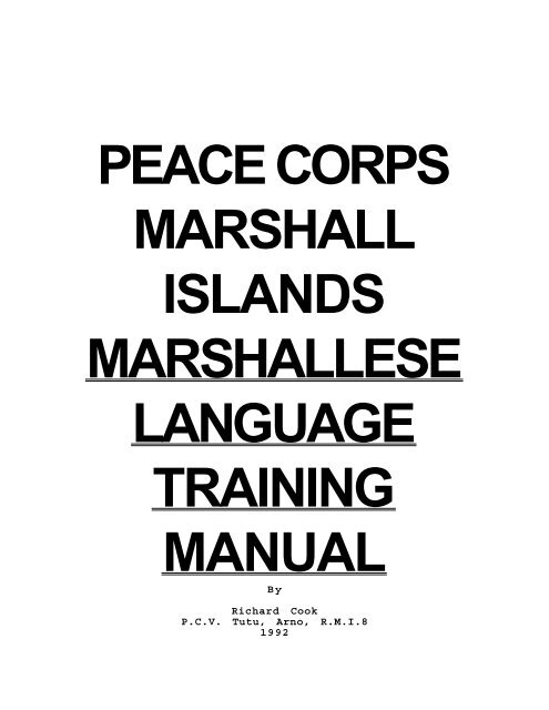 Marshallese Language Training Manual - Linguistics