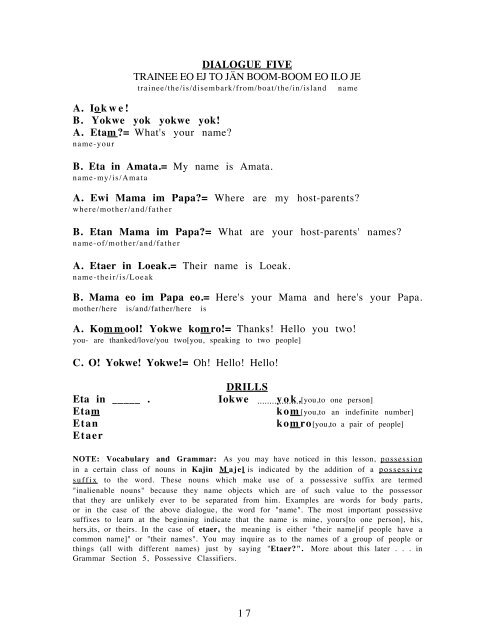 Marshallese Language Training Manual - Linguistics