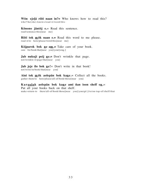 Marshallese Language Training Manual - Linguistics