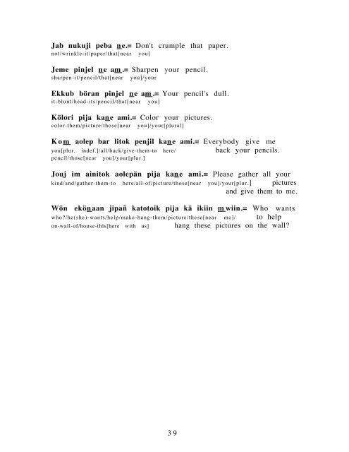 Marshallese Language Training Manual - Linguistics