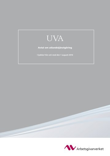 (UVA Avtal om utlandstjÃ¤nstgÃ¶ring) i PDF-format - Arbetsgivarverket