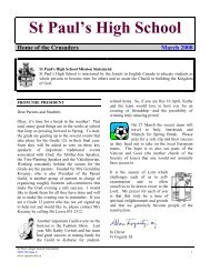 Parent Newsletter March 2008 - St Paul's High School