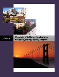 clinical psychology training program - UCSF Dept of Psychiatry ...