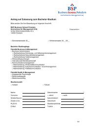 Antrag auf Zulassung zum Bachelor-Studium - BSP Business School ...