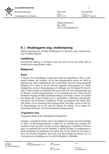 ÃM 2007 6555 NedskrÃ¤pning .pdf - Ãklagarmyndigheten