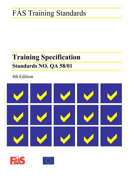 Training Specification Standards NO. QA 58/01 - FÃ¡s
