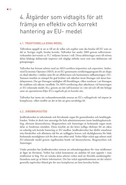 Rapport om skyddet av EU:s finansiella intressen i Sverige 2007-2009