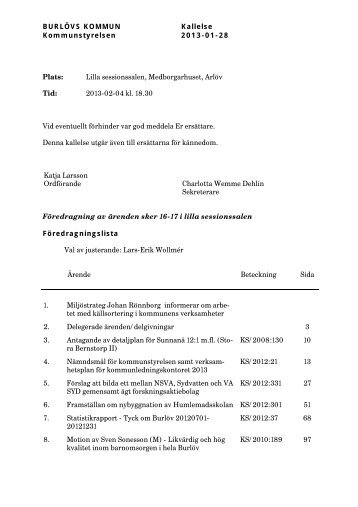 KS_2013-02-04 - Kallelse.pdf - Burlövs kommun