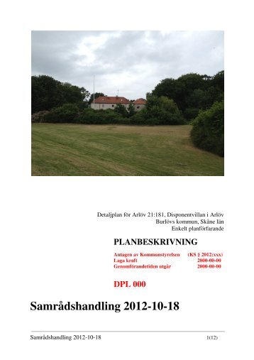 Samrådshandling 2012 10 18.pdf - Burlövs kommun