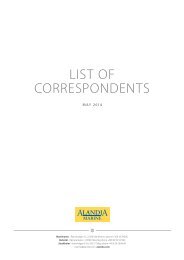 Alandia Marine List of Correspondents