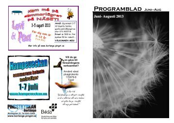 Program juni - augusti 2013 - Pingst.se