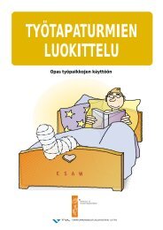 Työtapaturmien luokittelu - opas työpaikkojen käyttöön - Tvl