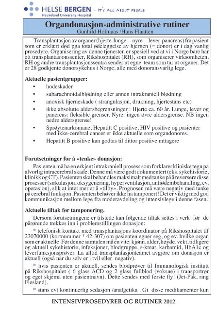 Intensivmedisin - Metodebok for Intensivmedisinsk ... - Helsebiblioteket